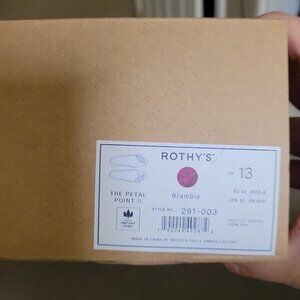 Rothys Petal Point II Bramble Pink in women's size 13